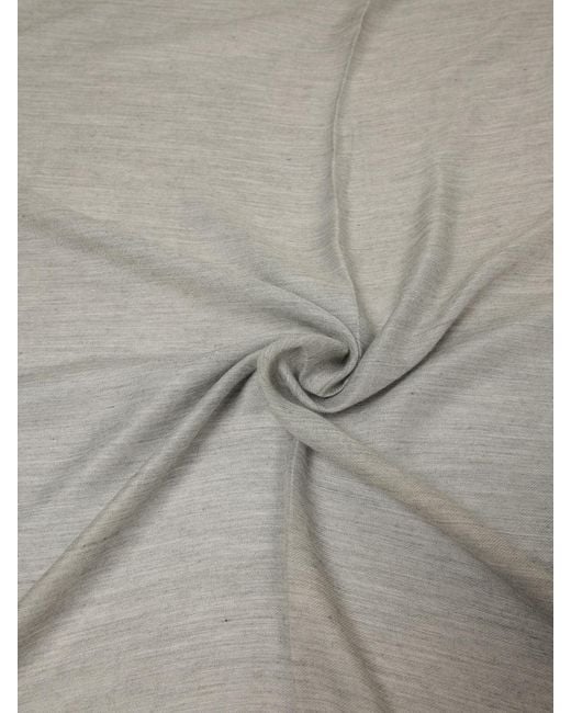 Emporio Armani Gray Modal And Viscose Blend Scarf With Logo Pattern
