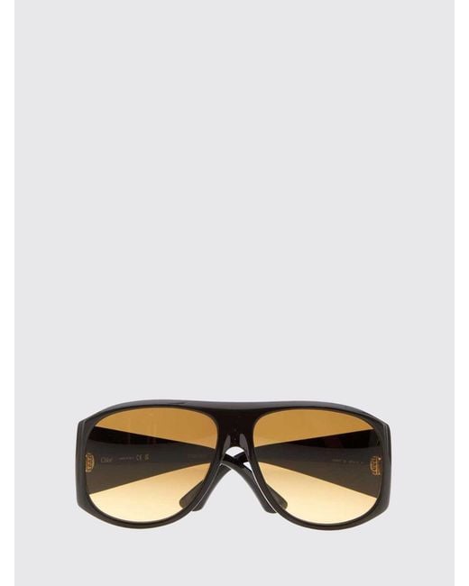 Chloé White ChloÉ Shield Sunglasses