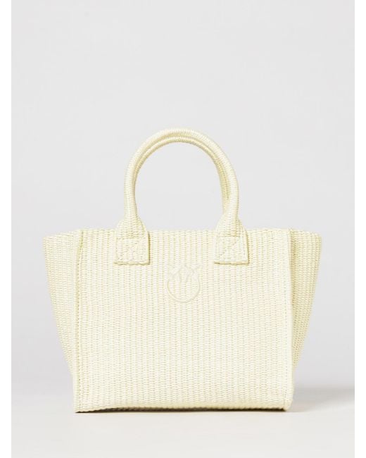 Pinko Natural Beach Raffia Bag