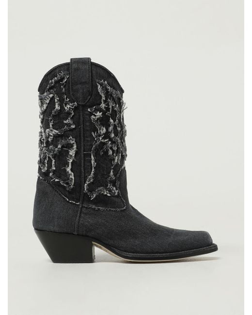 Vic Matié Black Flat Ankle Boots