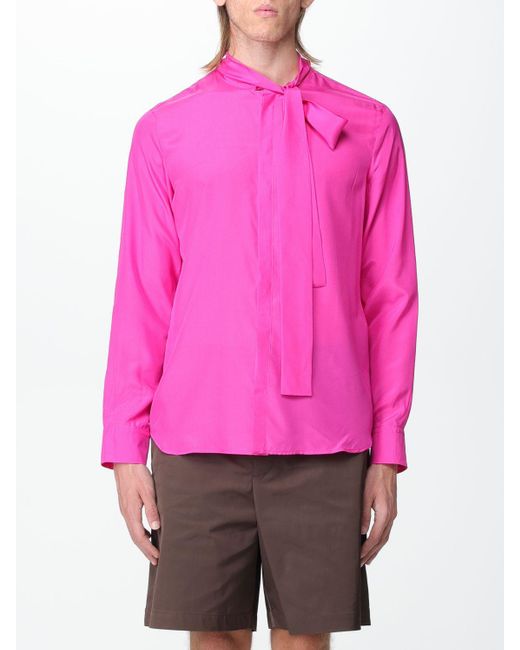 Valentino Pink Silk Shirt for men