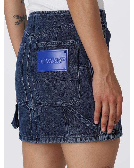 Off-White c/o Virgil Abloh Blue Denim Skirt