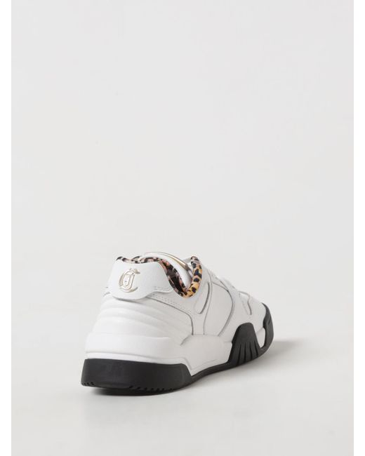 Sneakers in pelle a grana di Just Cavalli in White