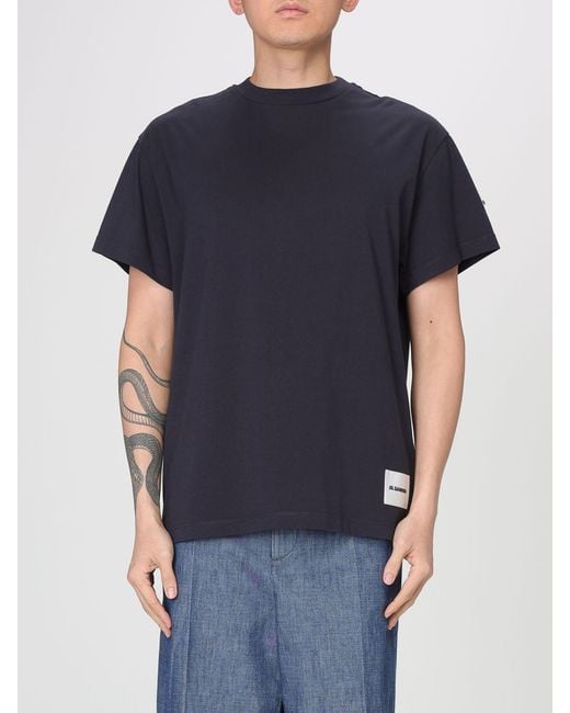 Jil Sander Blue T-Shirt for men