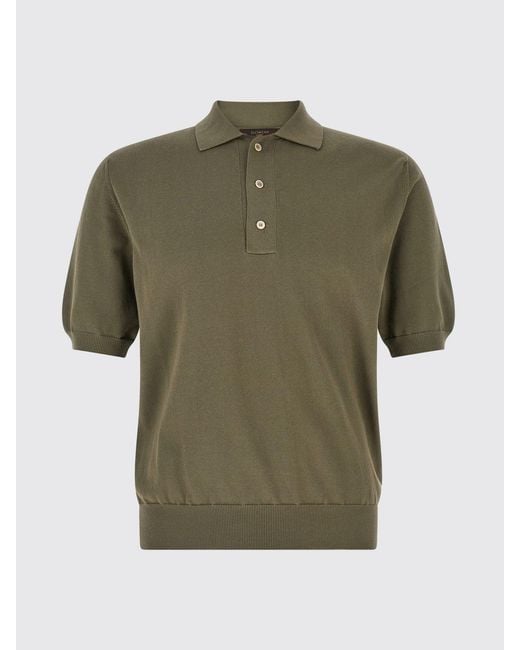 Zanone Green Cotton Knit Polo Shirt for men