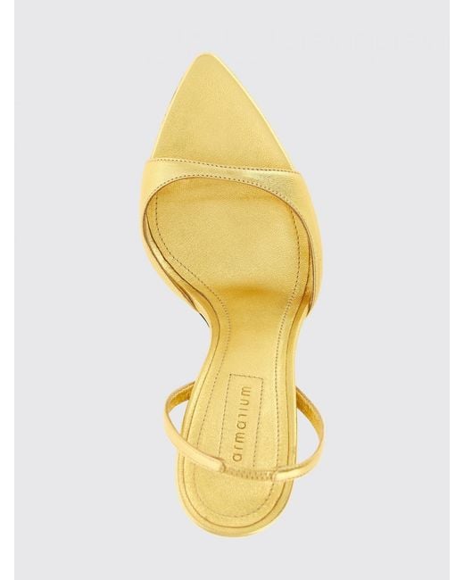 ARMARIUM Metallic Laminated Nappa Leather Sandals