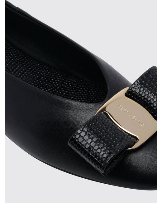 Ferragamo Black Ballet Flat
