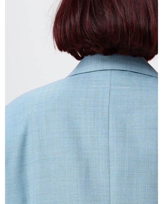MM6 by Maison Margiela Blue Virgin Wool Single Breasted Blazer