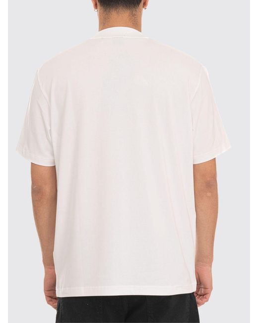 Boss White Basic Cotton T-Shirt With Mini Logo for men
