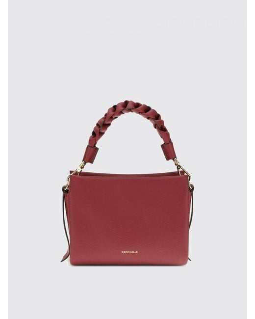 Coccinelle Red Boheme Grained Leather Bag