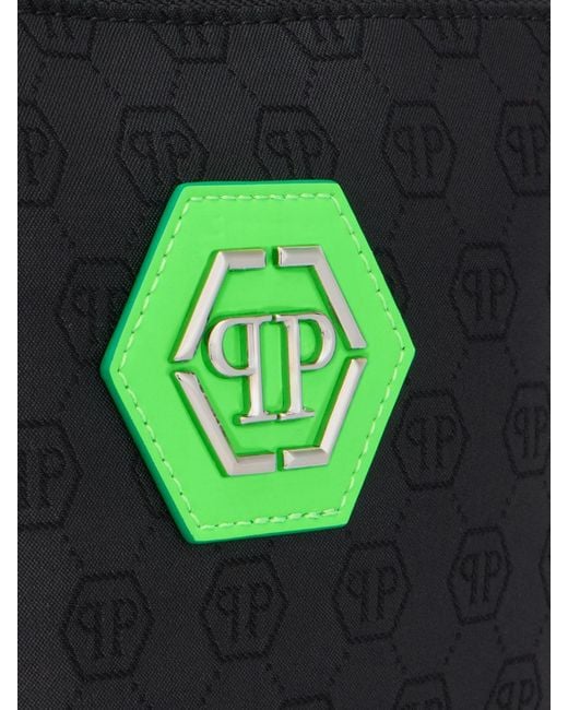 Philipp Plein Green Cross Body Bag Jacquard Monogram for men