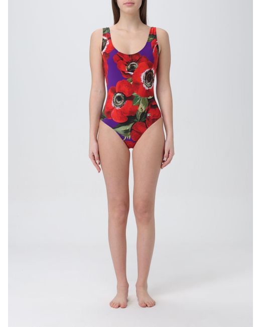 Dolce & Gabbana Red Swimsuit