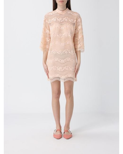 Twinset Natural Mini Lace Dress