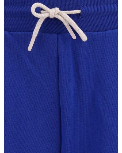 Gcds Blue Cotton Jogging Shorts for men
