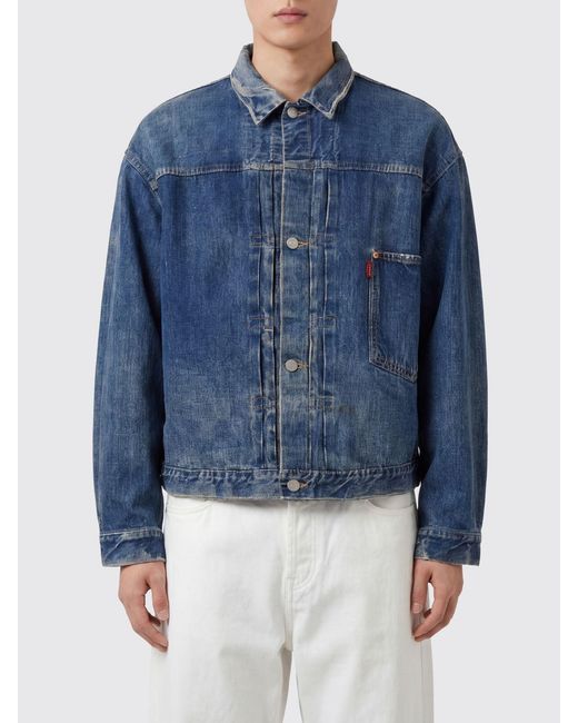 Junya Watanabe Blue Linen Jacket With Denim Effect for men
