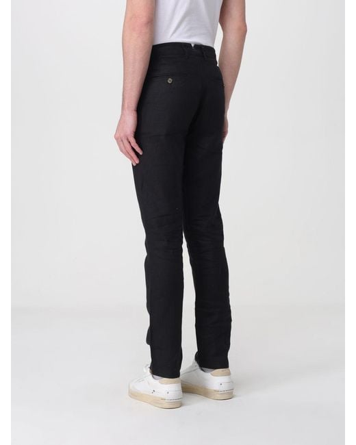 Colmar Black Linen Chino Pants for men
