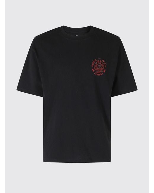 Edwin Black Printed Cotton T-Shirt for men