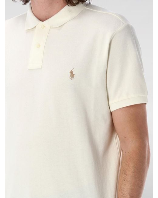 Polo Ralph Lauren White Cotton Polo Shirt With Logo for men
