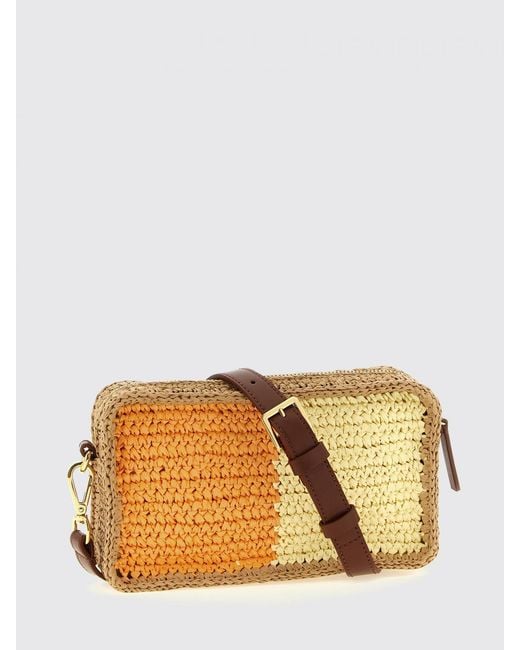 Marni Seaside Raffia Bag With Embroidered Logo