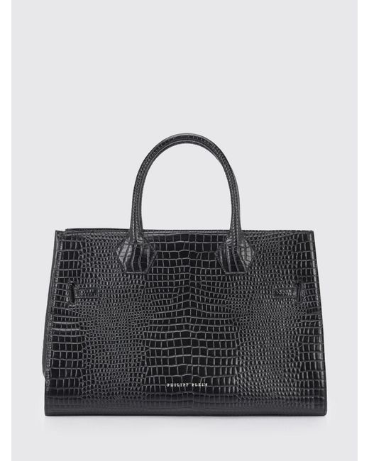Philipp Plein Black Dynasty Crocodile Print Leather Bag
