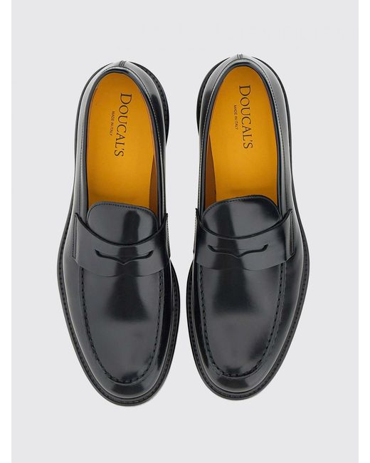 Doucal's White Brushed Leather Loafers for men