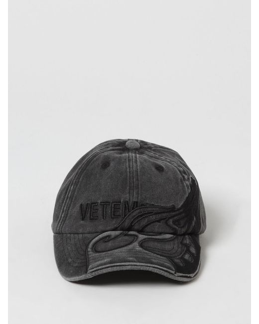 Cappello in denim used di Vetements in Black da Uomo