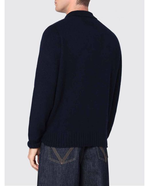 Drumohr Blue Cardigan for men