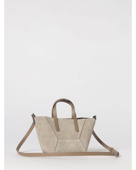 Brunello Cucinelli Natural Bc Duo Suede Bag