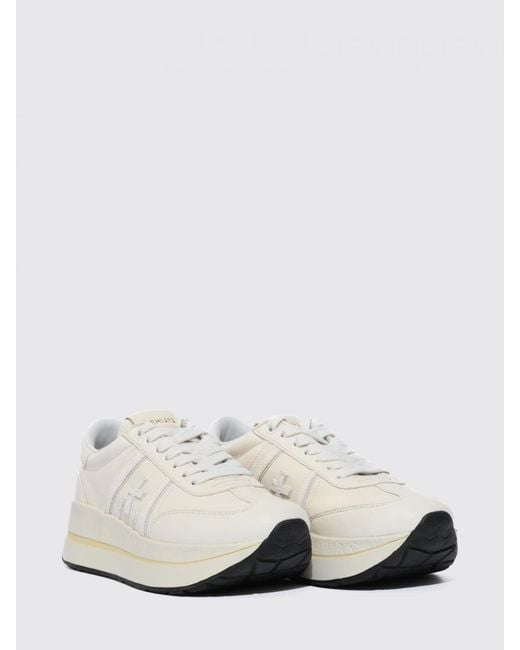 Premiata White Leather Bethcoin Sneakers