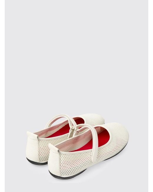 Camper White Right Nina Lyocell Tencel Ballet Flats