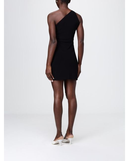 Norma Kamali Black One-Shoulder Jersey Dress