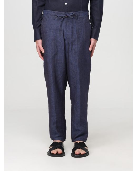 Kampos Blue Linen Trousers for men