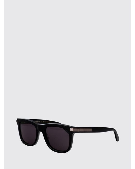 Ferragamo White Rectangular Aviator Sunglasses for men