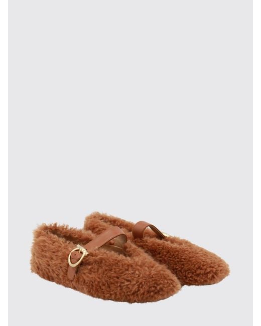 Ferragamo Brown Ballet Flat