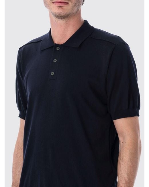 C P Company Blue Cotton Polo Shirt for men