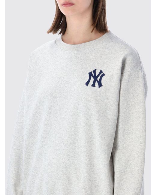 Sporty & Rich White Sporty &Amp Rich Monogram Cotton Crewneck Sweatshirt