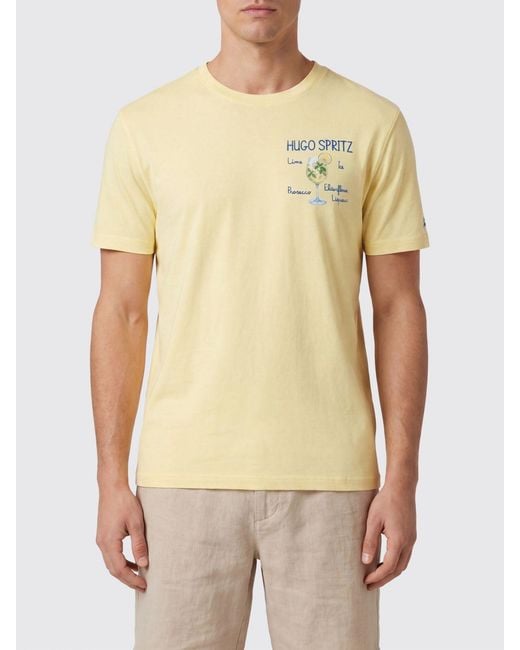 Mc2 Saint Barth Natural Cotton Crew Neck T-Shirt for men