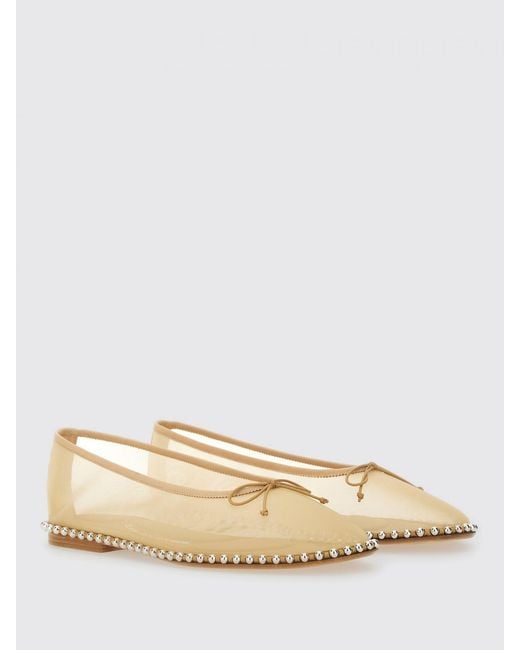 Alexander Wang Natural Mesh Ballerina Flats Studded