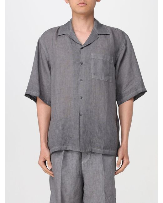 120% Lino Gray Shirt for men