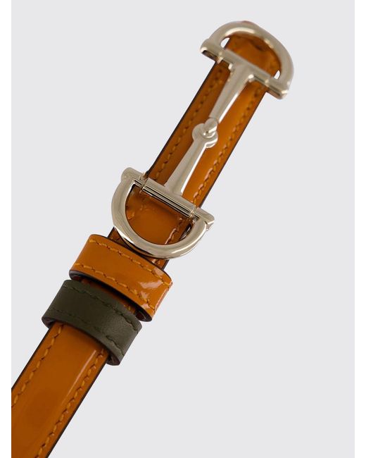 Gucci White Reversible Leather Belt With Horsebit