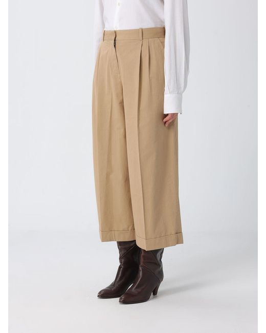 The Row Natural Cropped Cotton And Cashmere Trousers