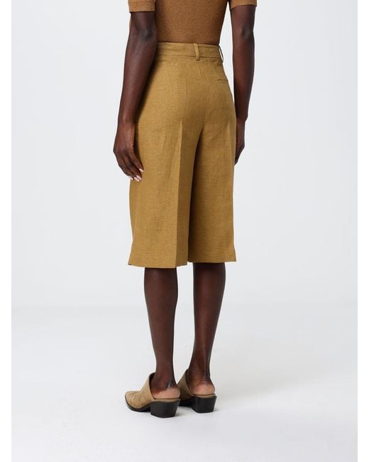 Pinko Natural Linen Blend Chino Shorts