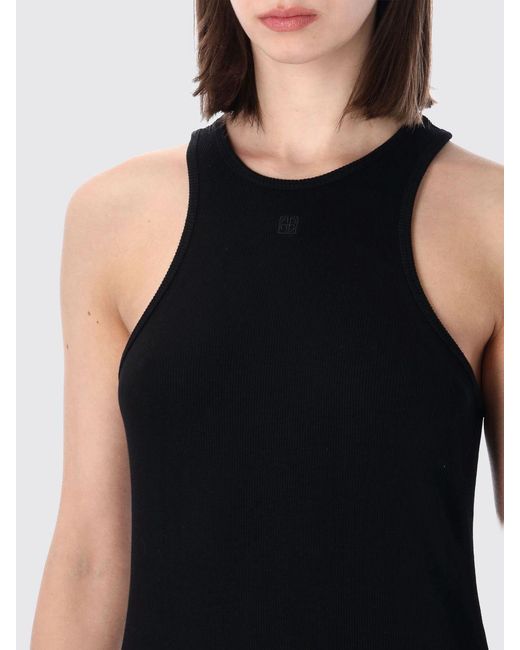 Anine Bing Black Stretch Cotton Mini Dress