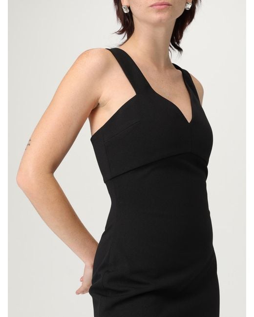 Solace London Black Elegant Dress With Sleeveless And V-Neck Design For Special Occasions