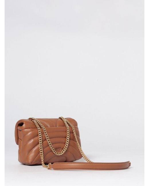 Pinko Brown Love Bag Puff Mini Butterfly Matelassé Nappa Bag
