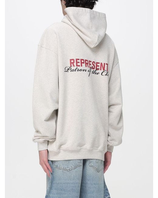 Sudadera Con Capucha De Algodón Con Logo Represent de hombre de color White