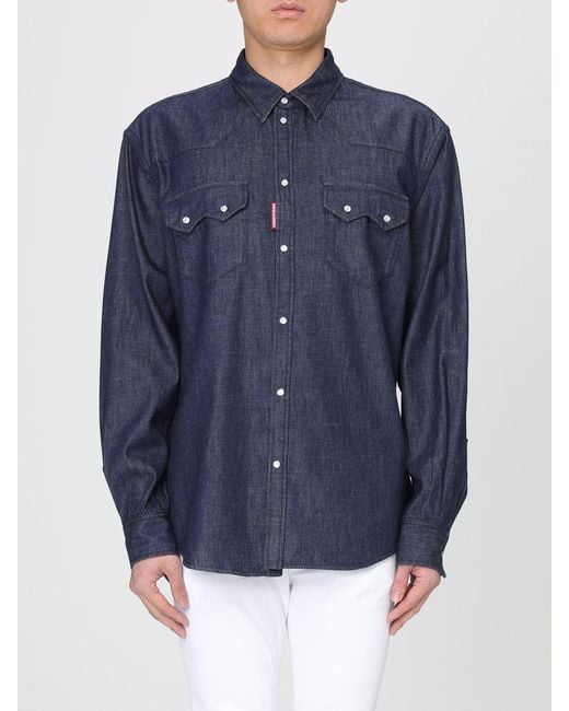 DSquared² Blue Denim Shirt for men