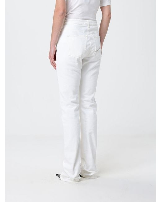 Elisabetta Franchi White Stretch Denim Slim Fit Jeans