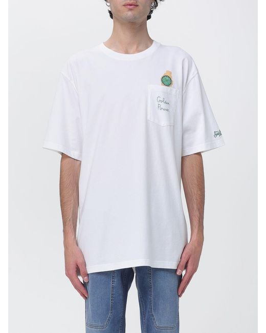 Mc2 Saint Barth White Cotton T-Shirt With Logo for men