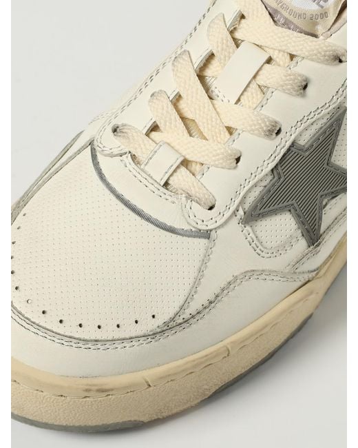 Golden Goose Deluxe Brand Natural Forty 2 Used Leather And Mesh Sneakers for men